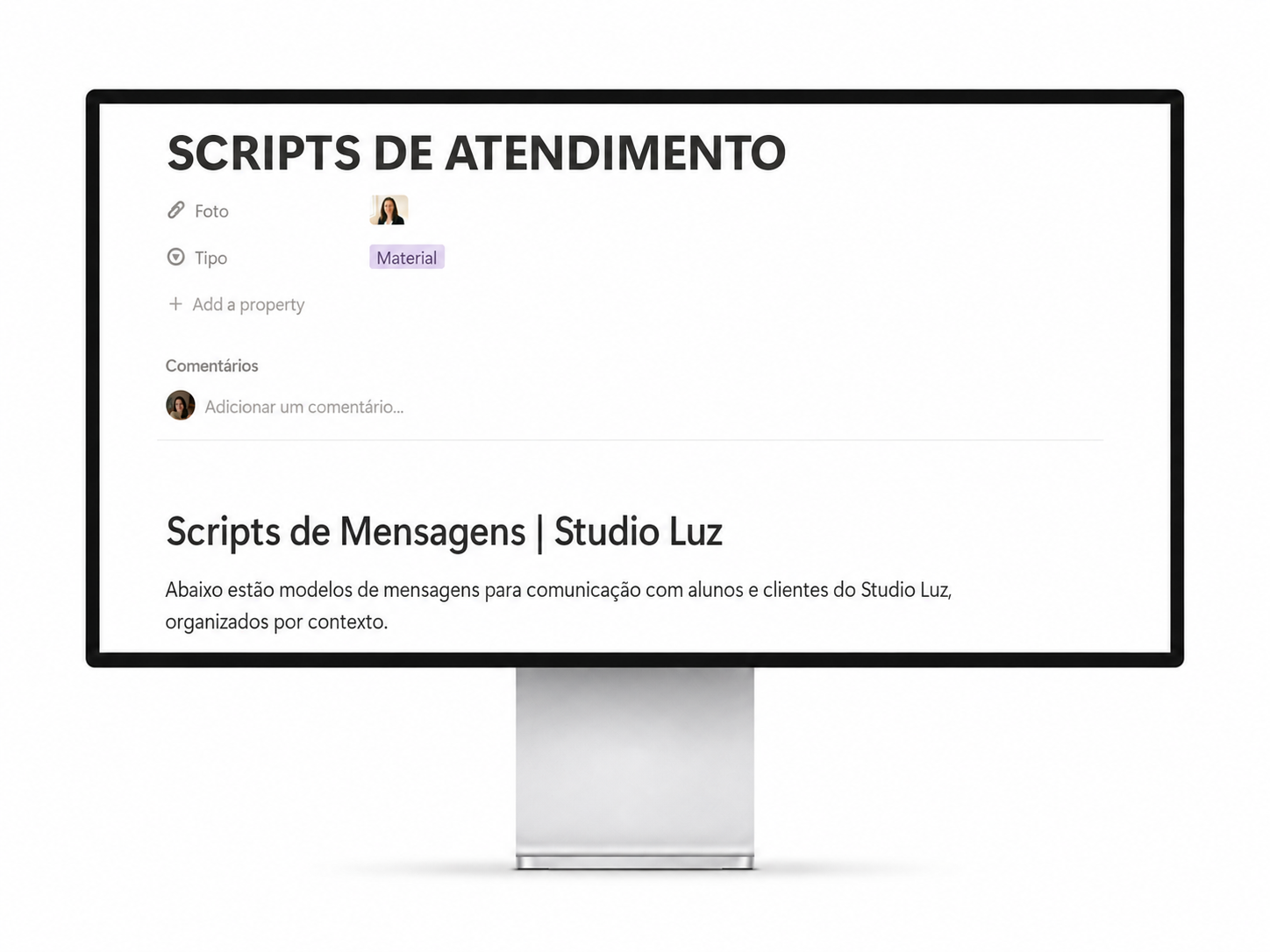 Scripts de atendimento
